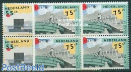 Netherlands 1987 Europa, Architecture 2v Blocks Of 4 [+], Mint NH, History - Europa (cept) - Art - Modern Architecture - Unused Stamps
