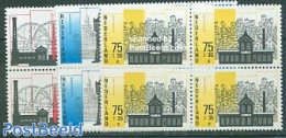 Netherlands 1987 Industrial Monuments 3v Blocks Of 4 [+], Mint NH, Various - Industry - Neufs