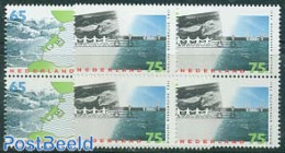 Netherlands 1986 Delta Works 2v Blocks Of 4 [+], Mint NH, Nature - Various - Water, Dams & Falls - Maps - Unused Stamps