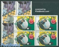 Netherlands 1986 Sports 2v Blocks Of 4 [+], Mint NH, Sport - Billiards - Sport (other And Mixed) - Ungebraucht