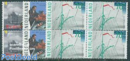 Netherlands 1985 Amsterdam 3v Blocks Of 4 [+], Mint NH, Transport - Ships And Boats - Ongebruikt