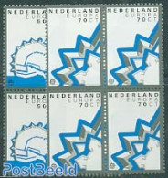 Netherlands 1982 Europa 2v Blocks Of 4 [+], Mint NH, History - Europa (cept) - Art - Castles & Fortifications - Nuovi