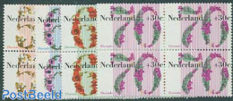 Netherlands 1982 Flowers 4v Blocks Of 4 [+], Mint NH, Nature - Flowers & Plants - Unused Stamps