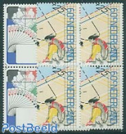 Netherlands 1980 Sports 2v Blocks Of 4 [+], Mint NH, Health - Sport - Disabled Persons - Playing Cards - Sport (other .. - Unused Stamps