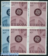 Netherlands 1967 Europa 2v, Phosphor Blocks Of 4 [+], Mint NH, History - Europa (cept) - Unused Stamps