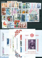 Monaco 1989 Yearset 1989, Complete, 35v + 5s/s, Mint NH, Various - Yearsets (by Country) - Nuevos