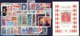 Monaco 1973 Yearset 1973, Complete, 37v + 1s/s, Mint NH, Various - Yearsets (by Country) - Ongebruikt