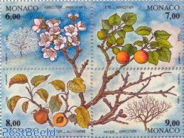 Monaco 1994 FOUR SEASONS 4V, Mint NH, Nature - Trees & Forests - Unused Stamps