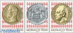 Monaco 1994 STAMP & COIN MUSEUM 3V, Mint NH, Various - Money On Stamps - Art - Museums - Ungebraucht