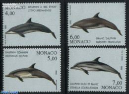 Monaco 1992 Dolphins 4v, Mint NH, Nature - Sea Mammals - Unused Stamps