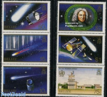 Belize/British Honduras 1986 Halleys Comet 2x3v [::], Mint NH, Science - Transport - Astronomy - Automobiles - Halley'.. - Astrologia