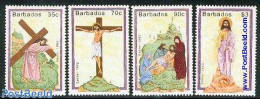 Barbados 1992 Easter 4v, Mint NH, Religion - Religion - Barbados (1966-...)