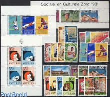 Netherlands Antilles 1981 Yearset 1981 (24v+3s/s), Mint NH, Various - Yearsets (by Country) - Non Classés