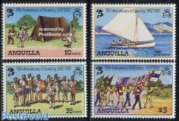 Anguilla 1982 75 Years Scouting 4v, Mint NH, Sport - Transport - Scouting - Ships And Boats - Ships