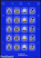 Aland 2002 Christmas Seals 20v M/s (not Valid For Post), Mint NH, Religion - Various - Christmas - Holograms - Weihnachten