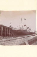 STEAMER - Bateau D'excursion, Calais Boulogne Sur Mer ?(photo Années 1900, Format 8,3cm X 8,4cm) - Bateaux