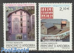 Andorra, Spanish Post 2002 Architecture 2v, Mint NH, Art - Architecture - Unused Stamps