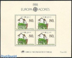 Azores 1988 Europa, Transport S/s, Mint NH, History - Nature - Transport - Europa (cept) - Horses - Coaches - Stage-Coaches
