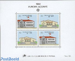 Azores 1990 Europa, Post Offices S/s, Mint NH, History - Europa (cept) - Post - Art - Architecture - Modern Architecture - Correo Postal
