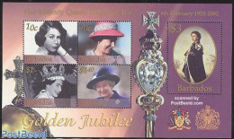 Barbados 2002 Golden Jubilee S/s, Mint NH, History - Kings & Queens (Royalty) - Familias Reales