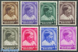 Belgium 1936 Anti Tuberculosis 8v, Unused (hinged), Health - History - Anti Tuberculosis - Kings & Queens (Royalty) - Nuovi