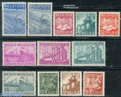 Belgium 1948 Export Promotion 12v, Mint NH, Nature - Transport - Various - Wine & Winery - Ships And Boats - Export & .. - Nuevos