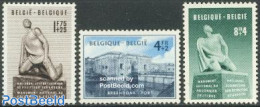 Belgium 1951 Breendonk 3v, Unused (hinged), Art - Sculpture - Unused Stamps