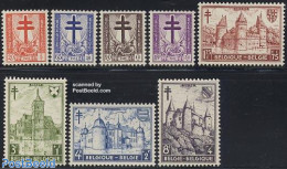 Belgium 1951 Anti Tuberculosis 8v, Unused (hinged), Health - Anti Tuberculosis - Health - Art - Castles & Fortifications - Unused Stamps