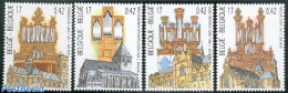 Belgium 2000 Churches & Music 4v, Mint NH, Performance Art - Religion - Music - Churches, Temples, Mosques, Synagogues - Unused Stamps