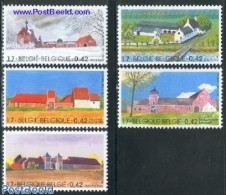 Belgium 2001 Farms 5v, Mint NH, Various - Agriculture - Art - Architects - Bridges And Tunnels - Ongebruikt