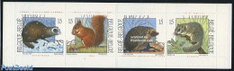 Belgium 1992 Animals 4v In Booklet, Mint NH, Nature - Animals (others & Mixed) - Hedgehog - Stamp Booklets - Ongebruikt