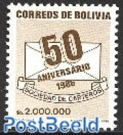 Bolivia 1986 Postmen Association 1v, Mint NH, Post - Correo Postal