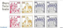 Germany, Berlin 1977 Castles Booklet (Durch Das Eigene Telefon), Mint NH, Stamp Booklets - Art - Castles & Fortificati.. - Neufs