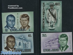 Burundi 1966 J.F. Kennedy 4v Imperforated, Mint NH, History - Other & Unclassified