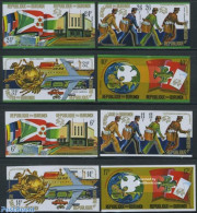 Burundi 1974 UPU Centenary 8x2v [:] Imperforated, Mint NH, History - Transport - Various - Flags - Post - U.P.U. - Mot.. - Poste