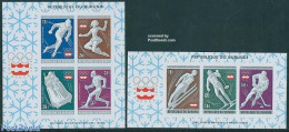 Burundi 1976 Olympic Winter Games 2 S/s Imperforated, Mint NH, Sport - (Bob) Sleigh Sports - Ice Hockey - Olympic Wint.. - Winter (Other)