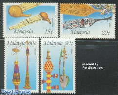 Malaysia 1987 Music Instruments 4v, Mint NH, Performance Art - Music - Musical Instruments - Music