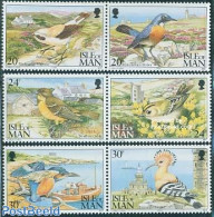 Isle Of Man 1994 Birds 3x2v [:], Mint NH, Nature - Various - Birds - Lighthouses & Safety At Sea - Kingfishers - Lighthouses