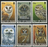 Isle Of Man 1997 Owls 6v, Mint NH, Nature - Birds - Birds Of Prey - Owls - Isla De Man