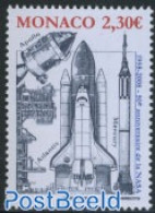 Monaco 2008 50 Years NASA 1v, Mint NH, Transport - Space Exploration - Nuevos