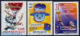 Monaco 2006 Circus Festival 3v, Mint NH, Nature - Performance Art - Elephants - Circus - Unused Stamps
