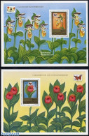 Mongolia 1997 Orchids 2 S/s, Mint NH, Nature - Butterflies - Flowers & Plants - Orchids - Mongolia