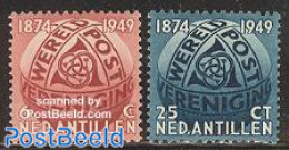 Netherlands Antilles 1949 U.P.U. 75th Anniversary 2v, Mint NH, U.P.U. - U.P.U.