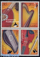 Netherlands Antilles 2004 Music Instruments 4v [+], Mint NH, Performance Art - Music - Musical Instruments - Música