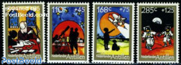 Netherlands Antilles 2009 Child Welfare, Astronomy 4v, Mint NH, Science - Transport - Astronomy - Space Exploration - Astrologie