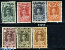 Netherlands Indies 1923 Silver Jubilee 7v, Unused (hinged), History - Kings & Queens (Royalty) - Familles Royales