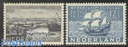 Netherlands 1934 Curacao 2v, Mint NH, Transport - Ships And Boats - Nuovi