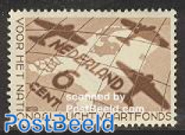 Netherlands 1935 National Air Fund 1v, Unused (hinged), Transport - Various - Aircraft & Aviation - Maps - Nuevos