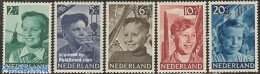 Netherlands 1951 Child Welfare 5v, Unused (hinged), Nature - Various - Fishing - Industry - Mills (Wind & Water) - Ongebruikt