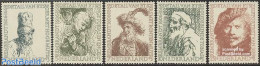 Netherlands 1956 Summer, Rembrandt 5v, Unused (hinged), Various - Art - Paintings - Rembrandt - Unused Stamps